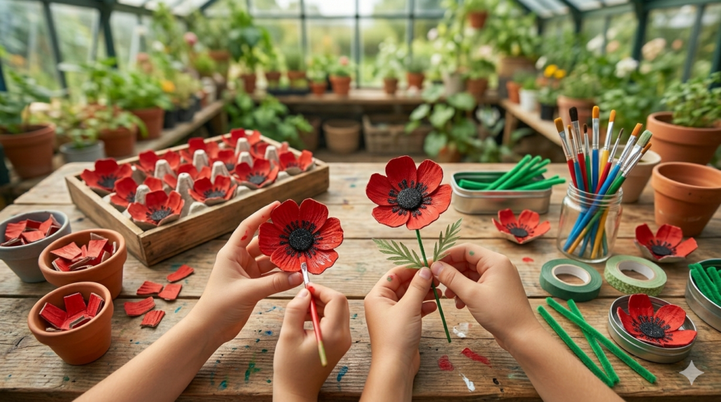 Egg Cartoon Poppy Flowers